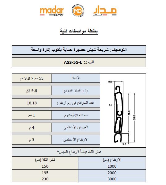 شريحه حمايه 5.5 مثقبه